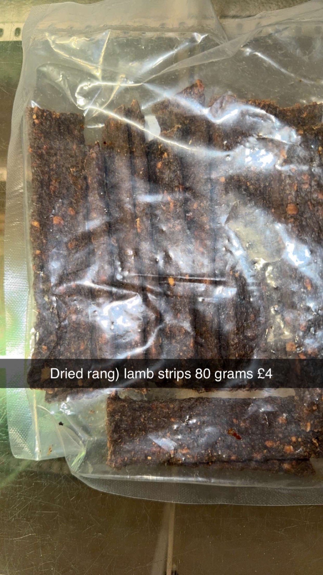 Dried lamb strips