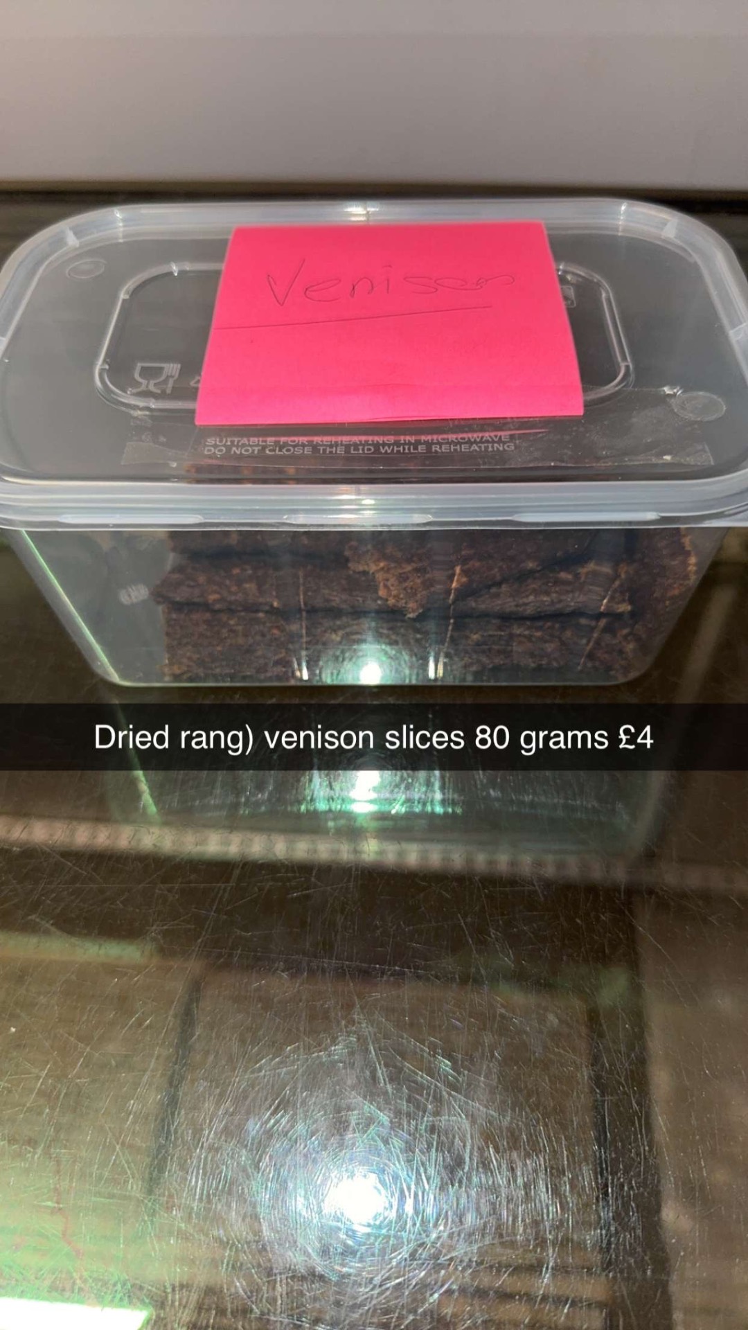 Dried venison slices